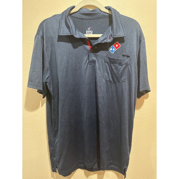 Domino's Gear Pizza Pocket Polo Shirt men’s medium - Picture 1 of 6